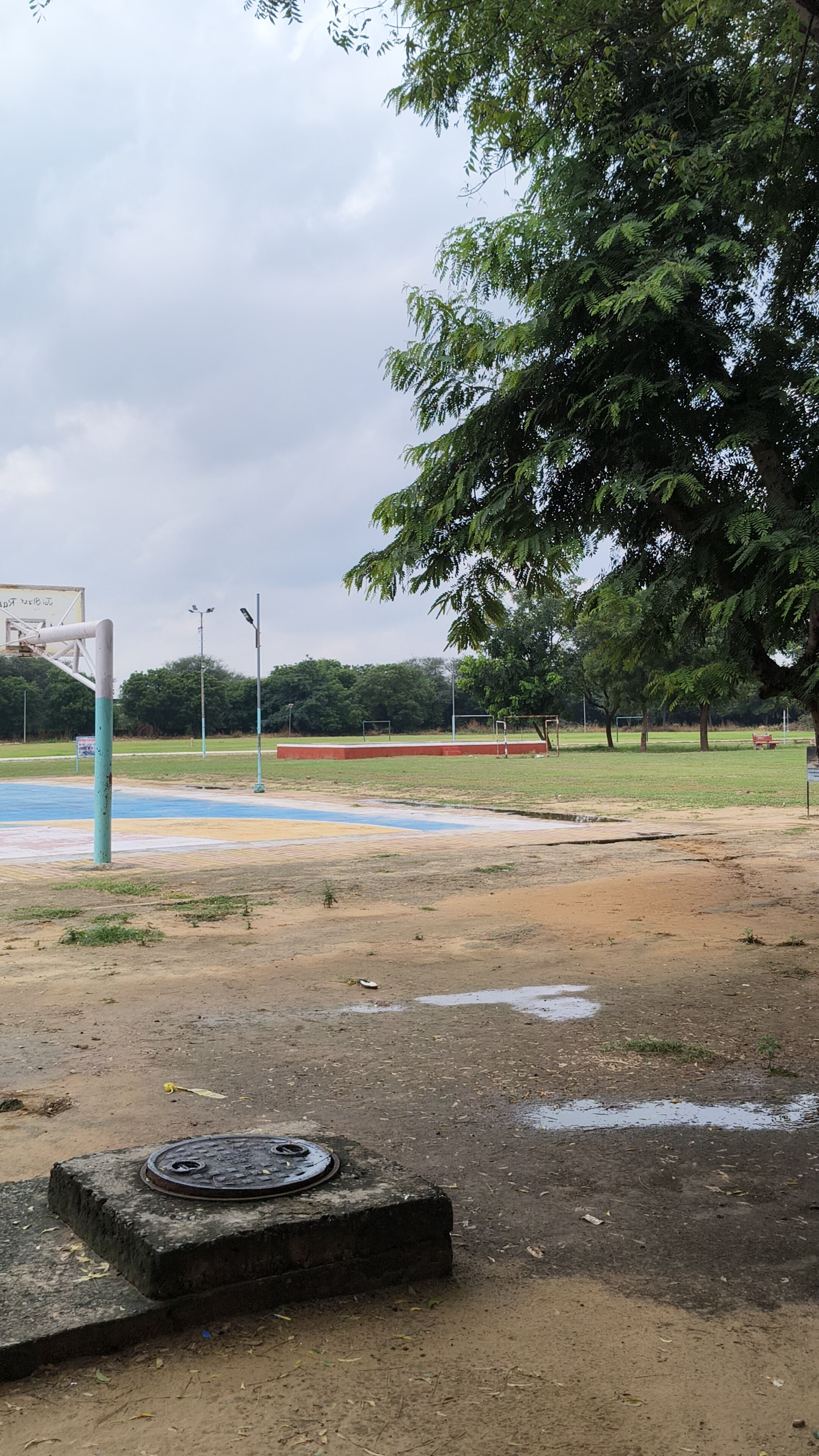 Front view of Basketball Court