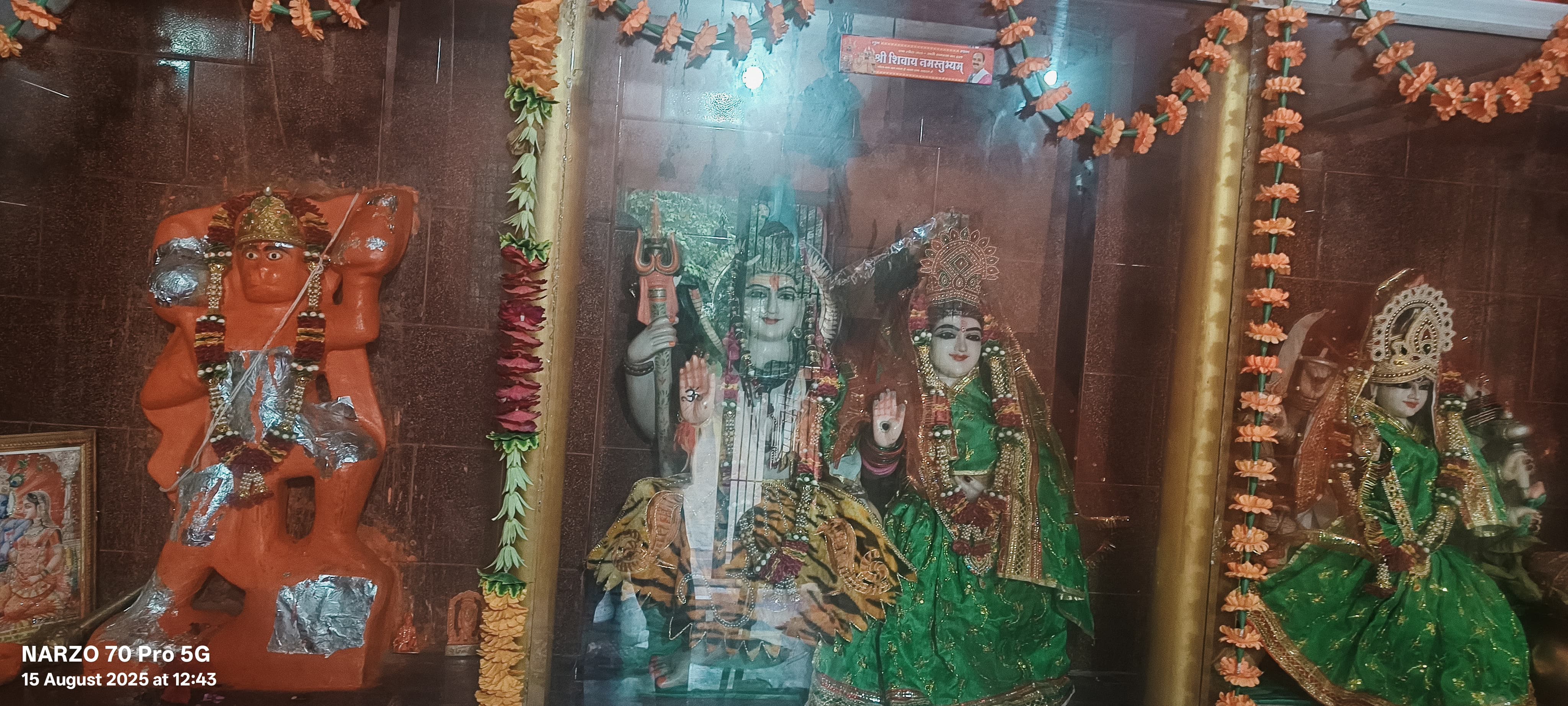 Hanuman Ji, Radha Krishna Ji and Mata Ji